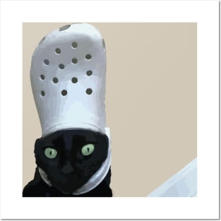 crocs cat Posters and Art